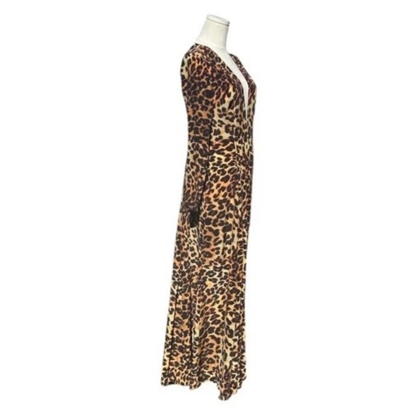 WE ARE LEONE LEOPARD PRINT SILK ROBE XS/S - Picture 8 of 12